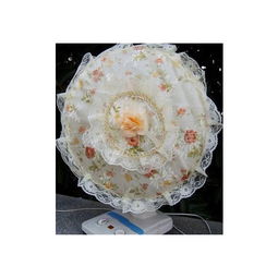 创意家居新宠 纯棉碎花紫格玫瑰田园风扇防尘罩套与化妆品应用